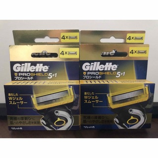 ジレット(Gillette)のGillette「プロシールド替刃4B」×4個　新品未開封(カミソリ)