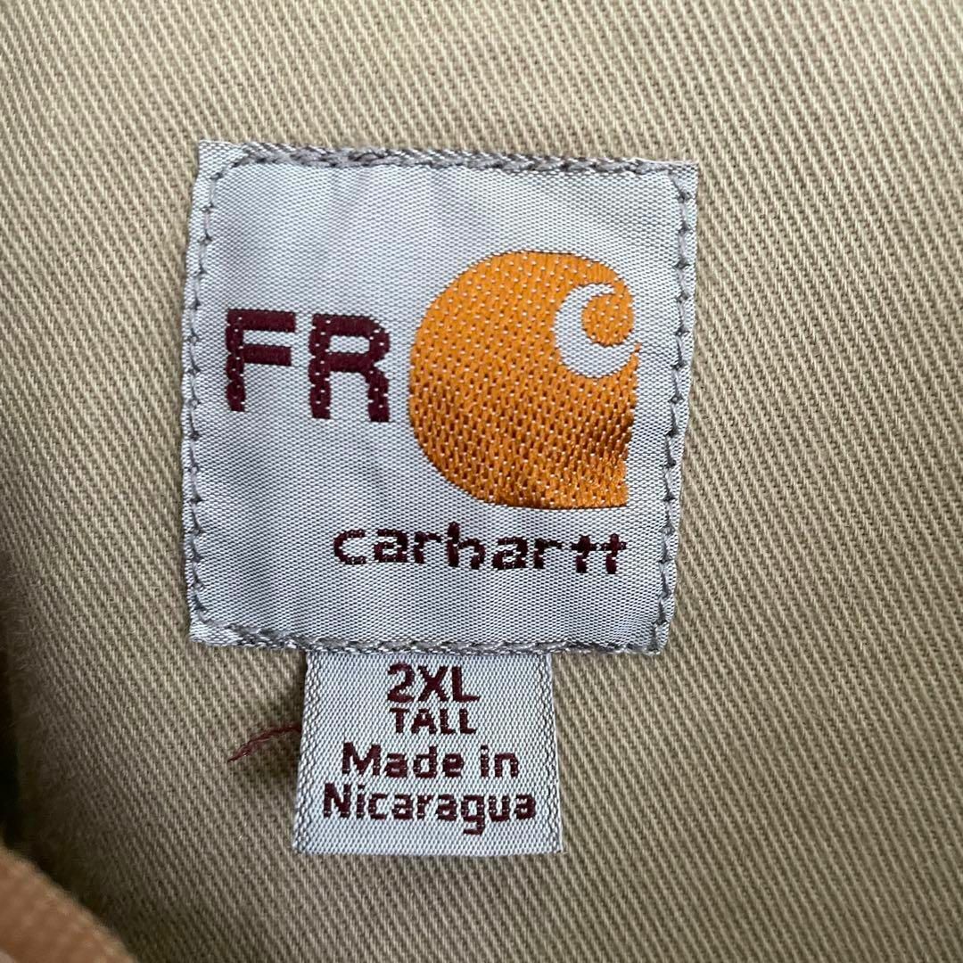 carhartt(カーハート)のカーハート ジャケット カバーオール 刺繍ロゴ ダークブラウン 2XL メンズのジャケット/アウター(カバーオール)の商品写真