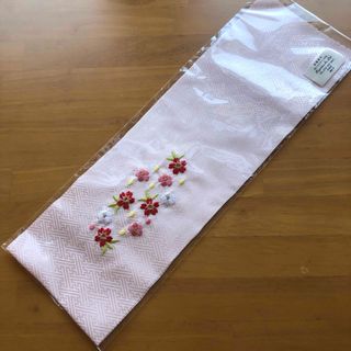 子供用　刺繍半衿　ピンク(和服/着物)