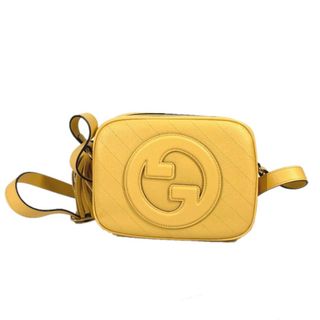 グッチ(Gucci)のグッチ GUCCI ブロンディ  742360 ラウンドインターロッキングG タッセル スモールバッグ 斜め掛け 肩掛け ショルダーバッグ レザー イエロー 未使用(ショルダーバッグ)