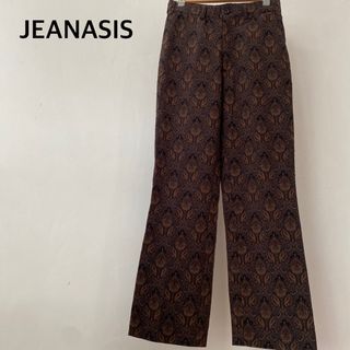 JEANASIS - JEANASISジャガードトラウザー レオパード フレアパンツ