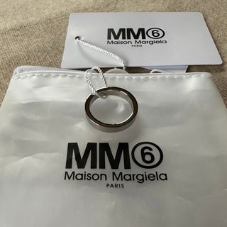 マルタンマルジェラ(Maison Martin Margiela)の5新品 メゾン マルジェラ MM6 ブランドロゴ リング シルバー 22AW (リング(指輪))