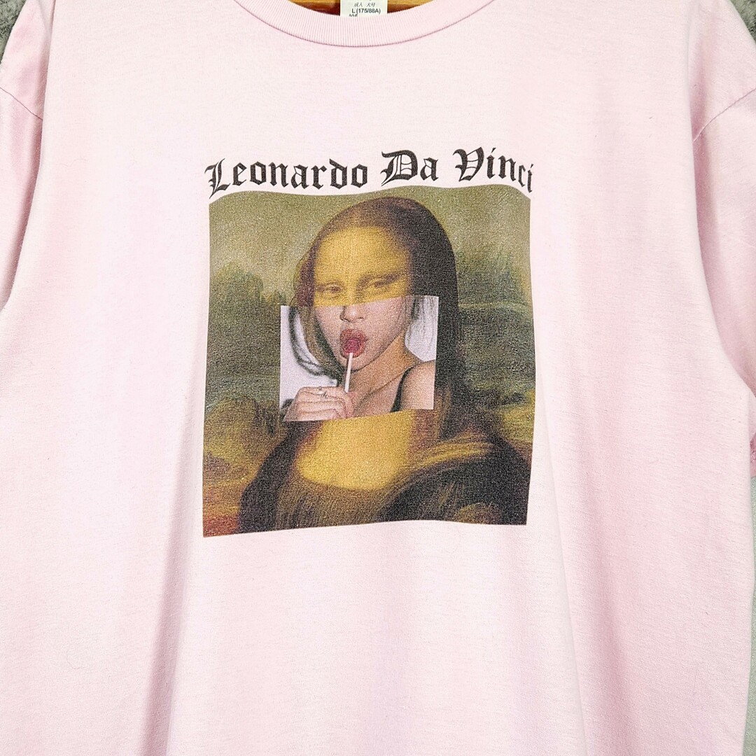 GILDAN(ギルタン)のレオナルドダヴィンチ Tシャツ ピンク Lサイズ  メンズのトップス(Tシャツ/カットソー(半袖/袖なし))の商品写真