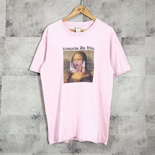 ギルタン(GILDAN)のレオナルドダヴィンチ Tシャツ ピンク Lサイズ (Tシャツ/カットソー(半袖/袖なし))