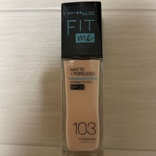 メイベリン(MAYBELLINE)の【新品】フィットミーリキッドファンデーション R 【マット】103 明るい肌色(ファンデーション)