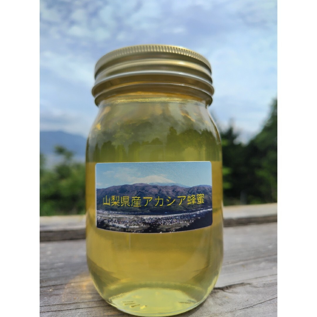 山梨県産　アカシア蜂蜜　600g（ビン）　1本入り　2023 年5月採り 食品/飲料/酒の食品(その他)の商品写真