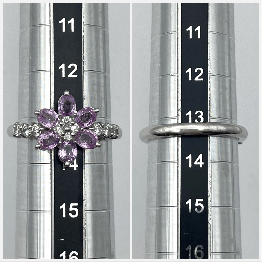 k18WG ピンクサファイア1.33ct ダイヤ0.32ct リング レディースのアクセサリー(リング(指輪))の商品写真