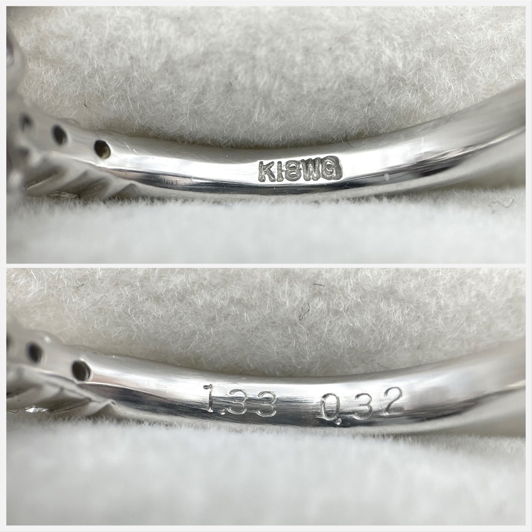 k18WG ピンクサファイア1.33ct ダイヤ0.32ct リング レディースのアクセサリー(リング(指輪))の商品写真