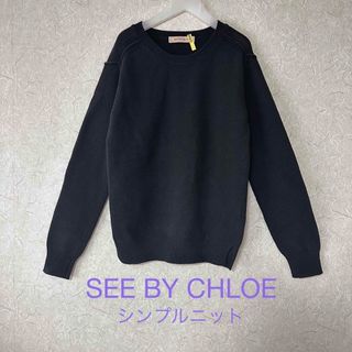 シーバイクロエ(SEE BY CHLOE)のSEE BY CHLOE 美品 シンプル ニット ブラック bk サイズ4036(ニット/セーター)