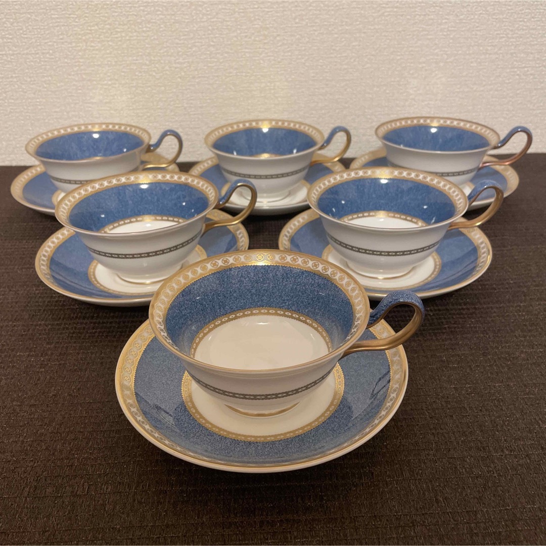 WEDGWOOD(ウェッジウッド)のウェッジウッド　ユーランダー　パウダーブルー　カップ&ソーサー　6セット インテリア/住まい/日用品のキッチン/食器(グラス/カップ)の商品写真