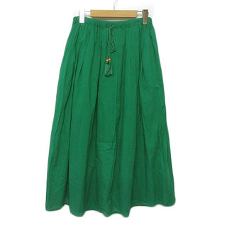 チチカカ titicaca カラーボイルマキシスカート F 緑 グリーン