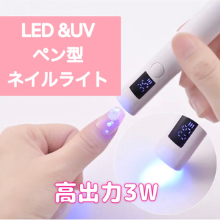 新品　匿名配送　ハンディーネイルライト　LEDネイルランプ　UVネイルライト(ネイル用品)