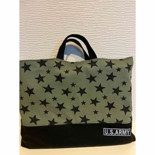 ハンドメイド☆レッスンバック☆ブラックスター×黒(外出用品)