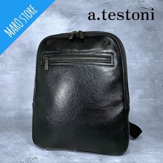 アテストーニ(a.testoni)の【美品】a.testoni アテストーニ オール レザー バックパック リュック(バッグパック/リュック)