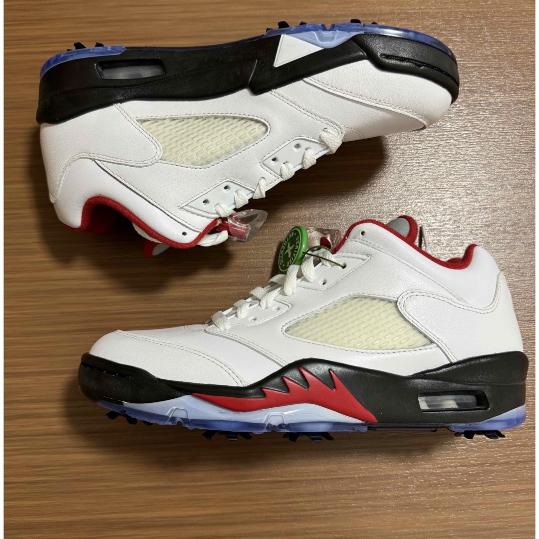 NIKE(ナイキ)のジョーダン5 jordan5 ゴルフシューズ　golfshoes firered スポーツ/アウトドアのゴルフ(シューズ)の商品写真