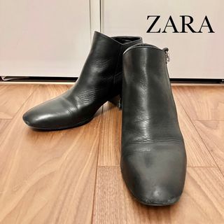 ザラ(ZARA)のZARA ザラ★ショートブーツ　ブラック　35(ブーティ)