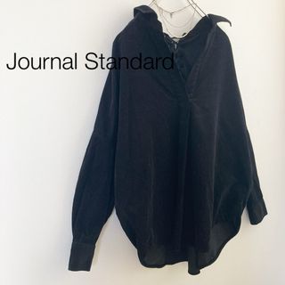 ジャーナルスタンダード(JOURNAL STANDARD)の★ジャーナルスタンダード★コーデュロイレースアップシャツ  ブラック(シャツ/ブラウス(長袖/七分))