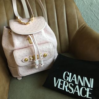 ヴェルサーチ(VERSACE)の未使用 希少 ヴェルサーチ オーストリッチ サンバースト リュック(リュック/バックパック)