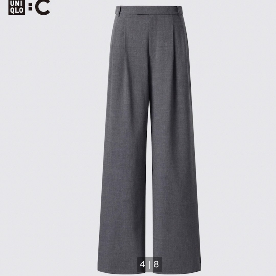 UNIQLO(ユニクロ)の新品　UNIQLO-C タックワイドストレートパンツM レディースのパンツ(カジュアルパンツ)の商品写真