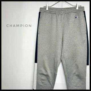 チャンピオン(Champion)のchampion スウェットパンツ　ジョガーパンツ　ワッペン　テーパード　グレー(その他)