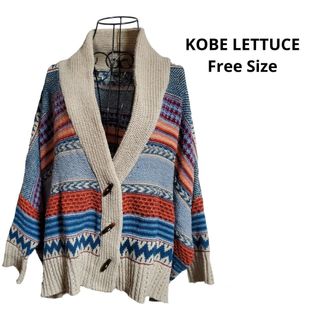 コウベレタス(神戸レタス)の☆KOBE LETTUCE☆神戸レタス☆ニットカーディガン☆Free Size☆(カーディガン)