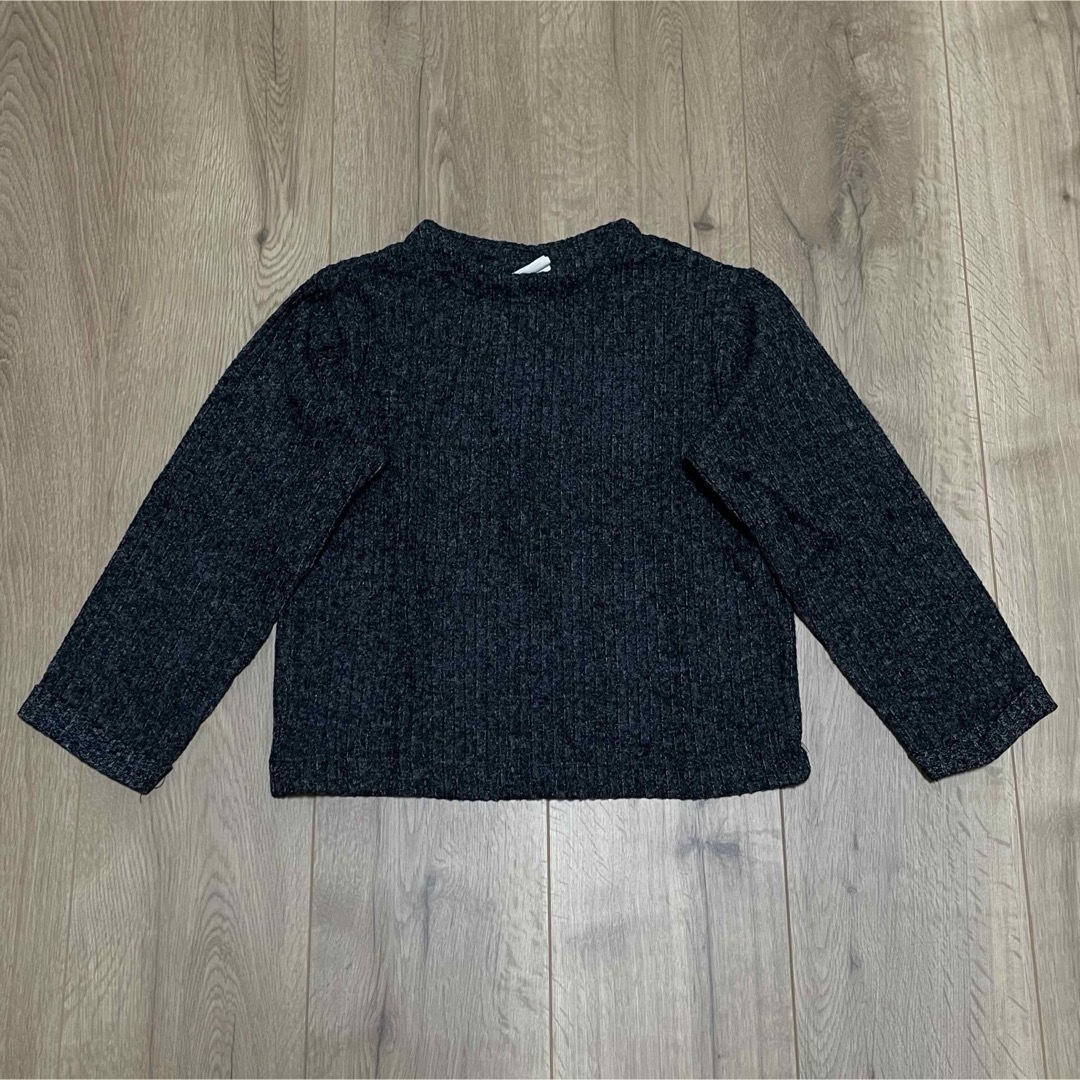 ZARA KIDS(ザラキッズ)のザラキッズ トップス ダークグレー 6y 116cm 未使用 キッズ/ベビー/マタニティのキッズ服女の子用(90cm~)(Tシャツ/カットソー)の商品写真