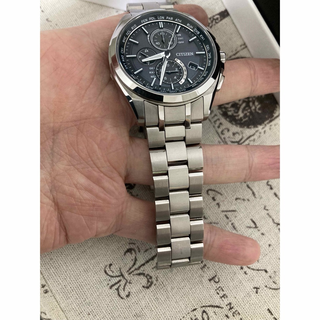 CITIZEN(シチズン)の美品！シチズン  アテッサ メンズ チタン 電波ソーラー AT8040-57E メンズの時計(腕時計(アナログ))の商品写真