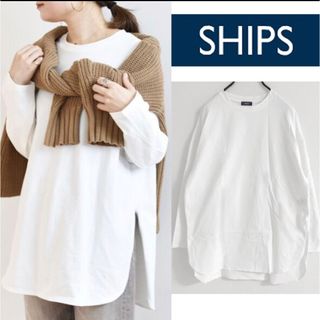 シップス(SHIPS)の【SHIPS　シップス】コットンクルーネックカットソープルオーバーロンT　ホ　(Tシャツ(長袖/七分))