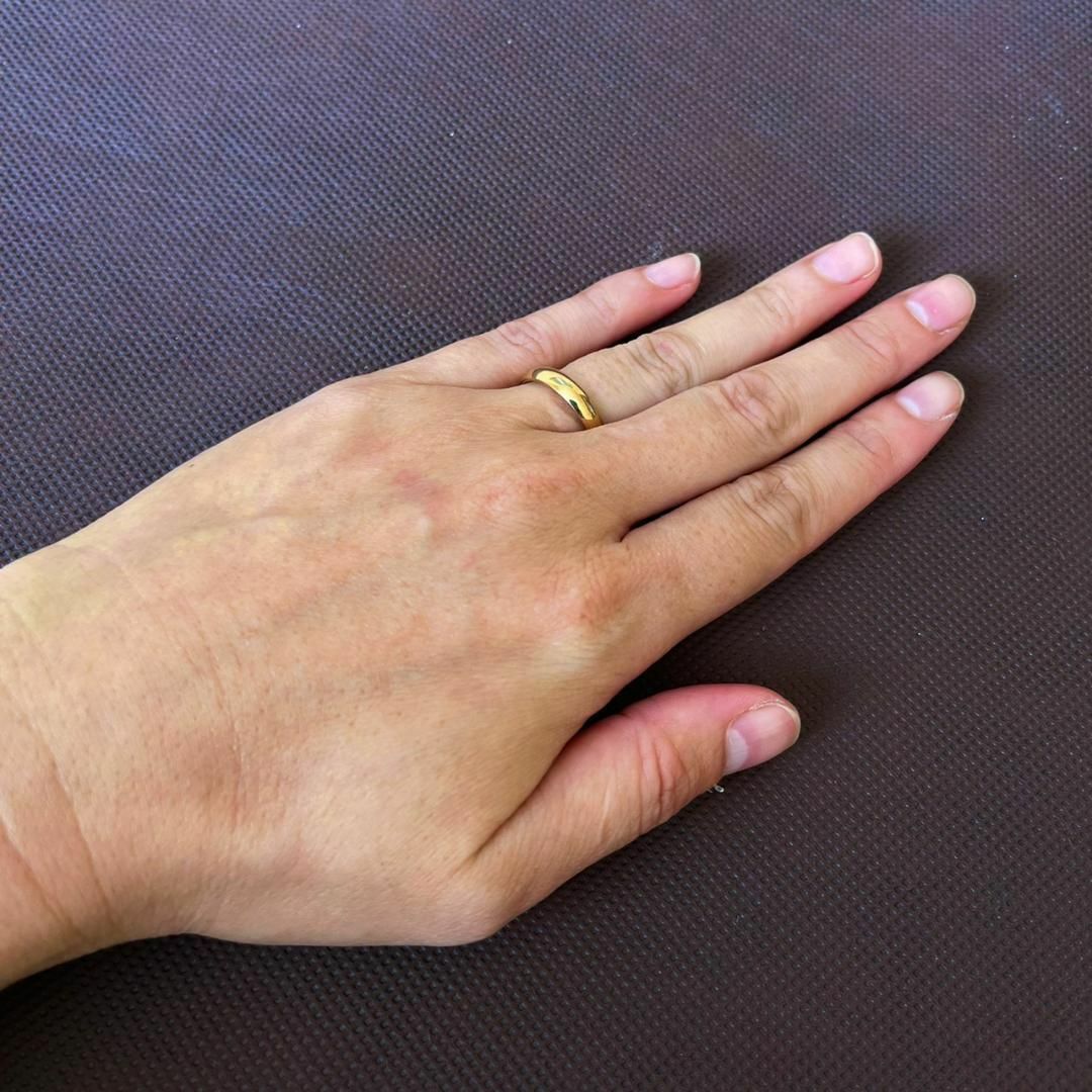 アレルギー対応◎4mm甲丸ピンクゴールドリング レディースのアクセサリー(リング(指輪))の商品写真