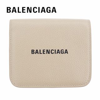 バレンシアガ(Balenciaga)のバレンシアガ 二つ折り財布 ウォームベージュ コンパクト ミニ財布 レザー 本革(財布)