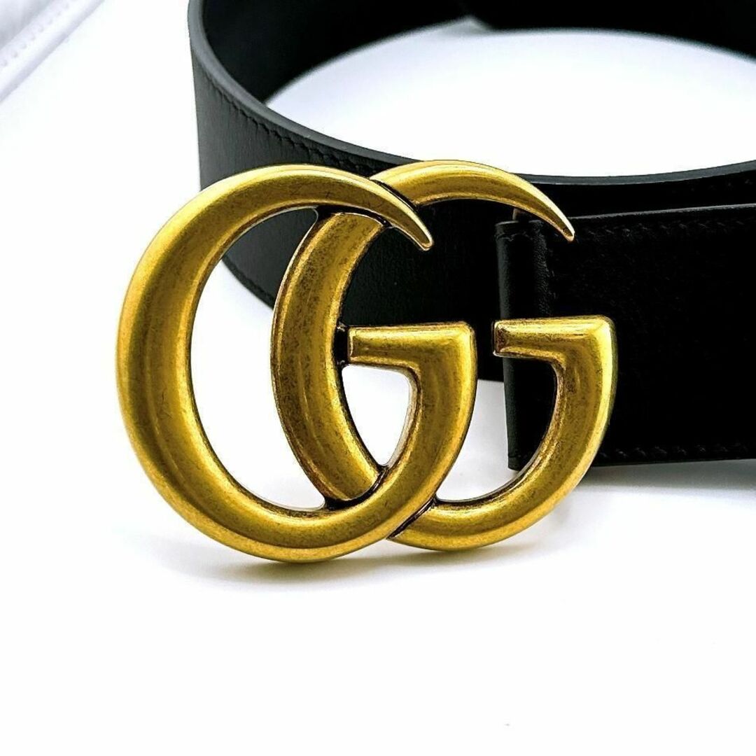 Gucci(グッチ)のグッチ 400593 GGマーモント ベルト 75・30 ブラック レディース レディースのファッション小物(ベルト)の商品写真