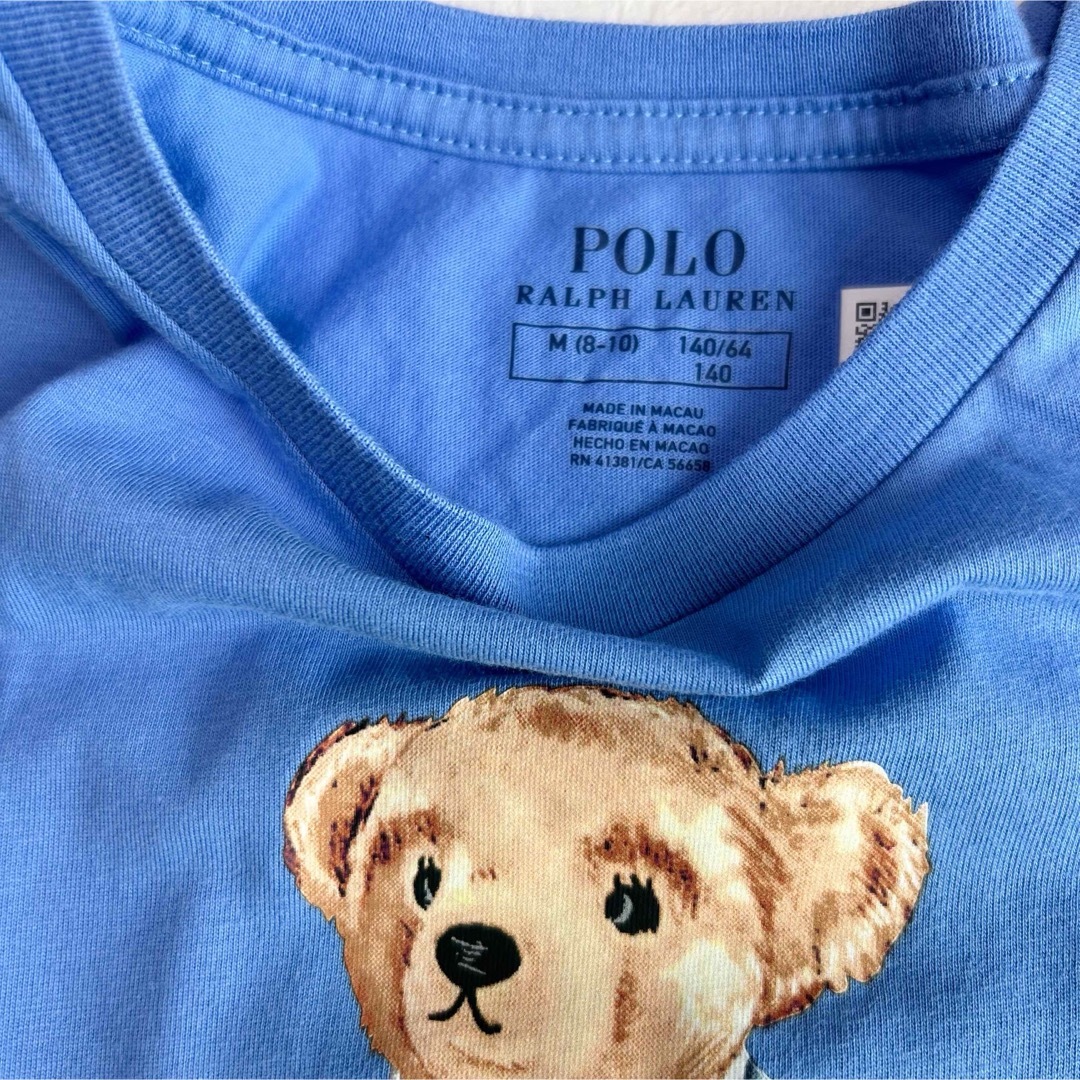 POLO RALPH LAUREN(ポロラルフローレン)の訳あり◆ラルフローレン ガールズ半袖Tシャツ ブルー M/140 ① キッズ/ベビー/マタニティのキッズ服女の子用(90cm~)(Tシャツ/カットソー)の商品写真