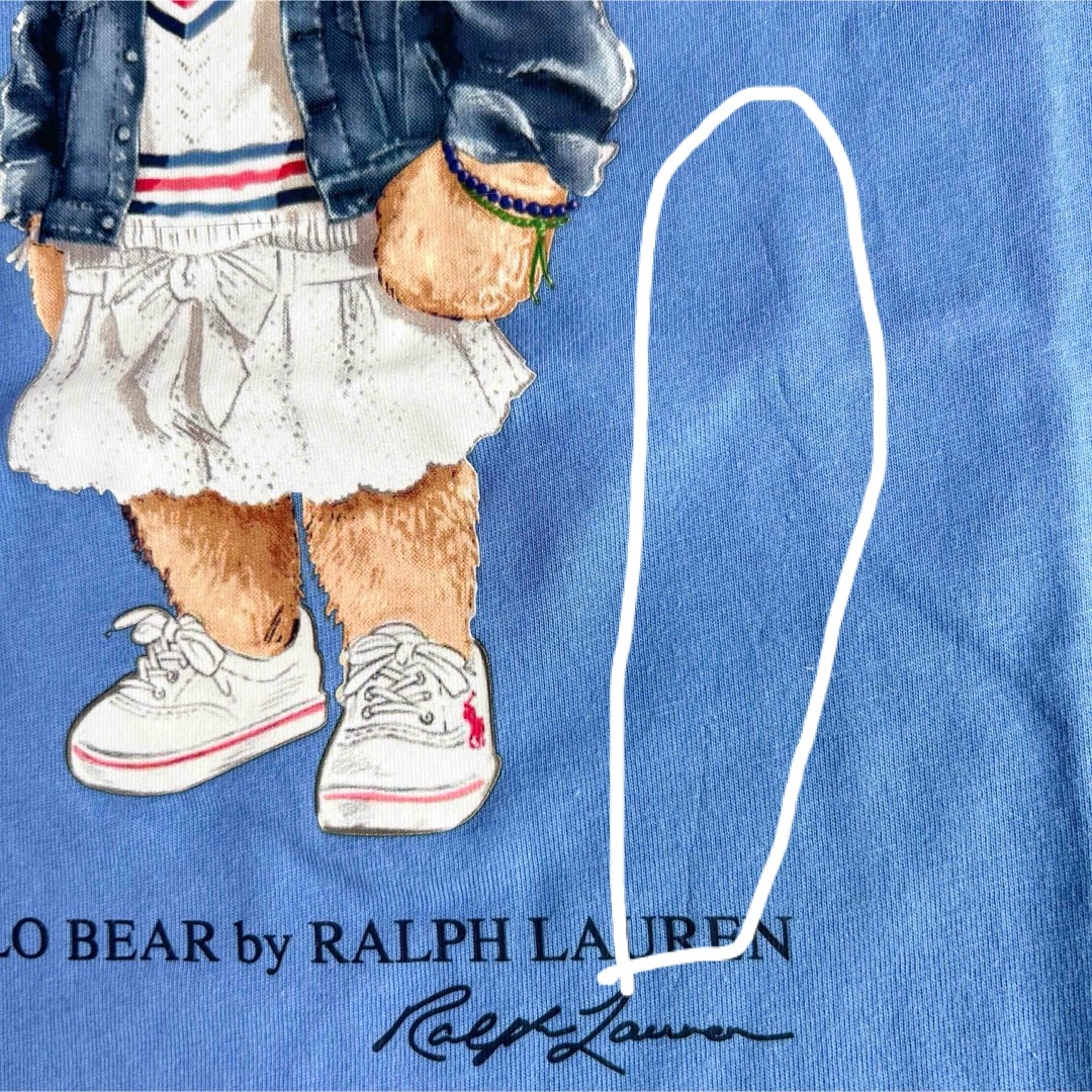 POLO RALPH LAUREN(ポロラルフローレン)の訳あり◆ラルフローレン ガールズ半袖Tシャツ ブルー M/140 ① キッズ/ベビー/マタニティのキッズ服女の子用(90cm~)(Tシャツ/カットソー)の商品写真