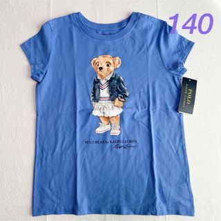 訳あり◆ラルフローレン ガールズ半袖Tシャツ ブルー M/140 ①