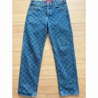 Supreme - Supreme Regular Jean Washed Checkerboard