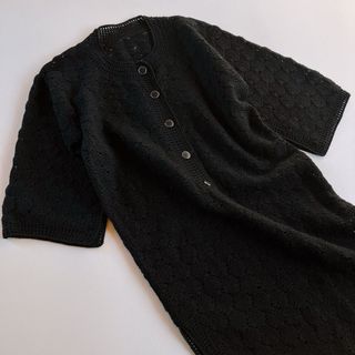 ロキエ(Lochie)のused レトロ ニット ロング丈 トップス 古着 ヴィンテージ vintage(ひざ丈ワンピース)