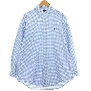 ラルフローレン(Ralph Lauren)の古着 ラルフローレン Ralph Lauren 長袖 ボタンダウンチェックシャツ メンズXL /eaa426629(シャツ)