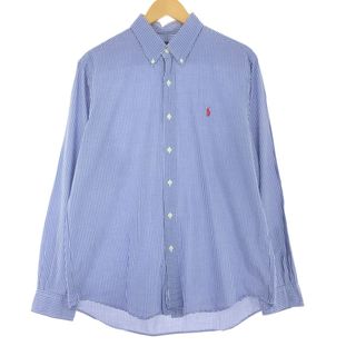 ラルフローレン(Ralph Lauren)の古着 ラルフローレン Ralph Lauren RALPH LAUREN 長袖 ボタンダウンチェックシャツ メンズL /eaa426634(シャツ)