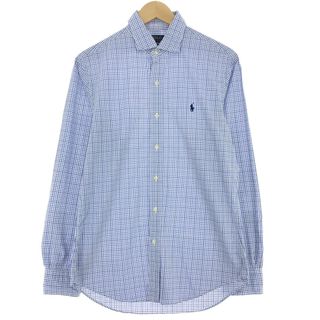 ラルフローレン(Ralph Lauren)の古着 ラルフローレン Ralph Lauren POLO RALPH LAUREN SLIM FIT 長袖 コットンチェックシャツ メンズM /eaa426640(シャツ)