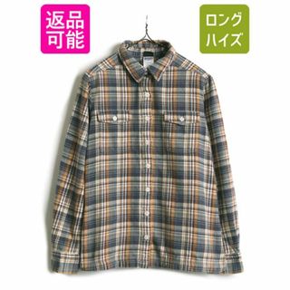 パタゴニア(patagonia)の11年製 パタゴニア ロングスリーブ フィヨルド フランネル シャツ レディース M 程 古着 Patagonia アウトドア ネルシャツ ヘビーネル 厚手(シャツ/ブラウス(長袖/七分))