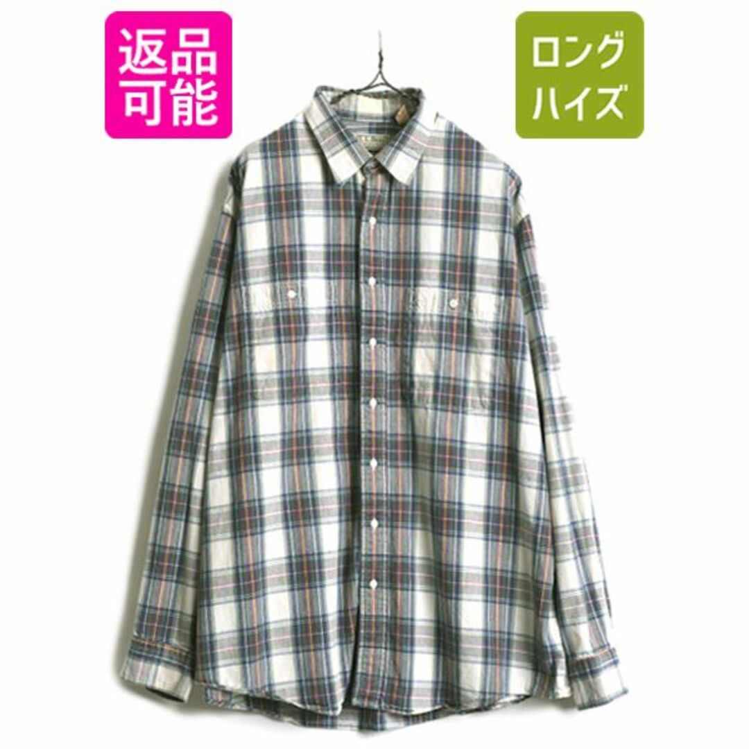 WEB限定カラー エルエルビーン USA製 80s - L.L.Bean チェック シャツ 長袖 男性用