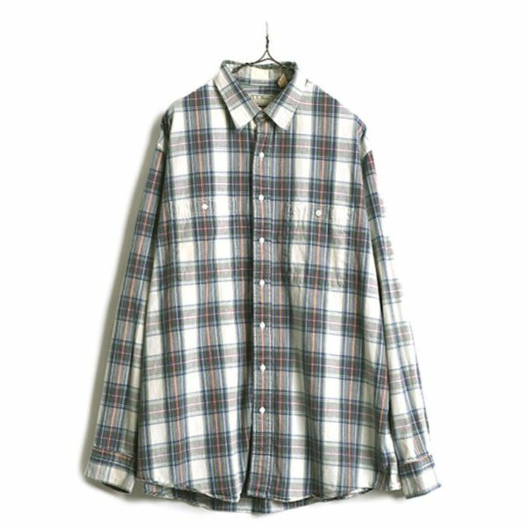 高級素材使用ブランド - L.L.Bean 80s シャツ 長袖 チェック エルエルビーン USA製 男性用