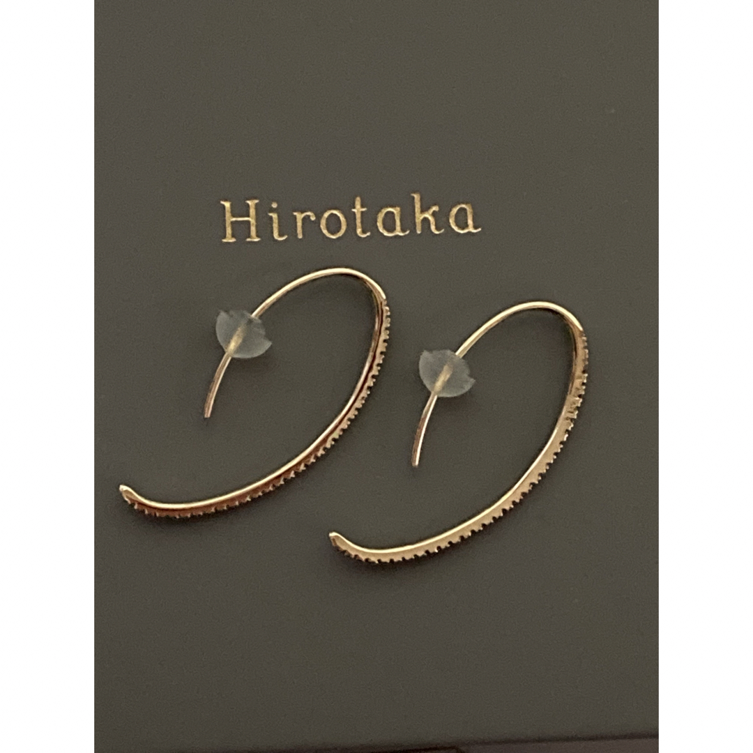 ヒロタカ Hirotaka ピアス K10 YG ダイヤモンド