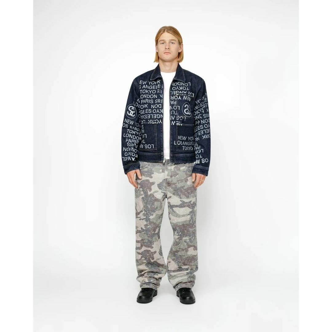 STUSSY(ステューシー)のStussy ZIP WORK JACKET CITY LINK DENIM L メンズのジャケット/アウター(Gジャン/デニムジャケット)の商品写真