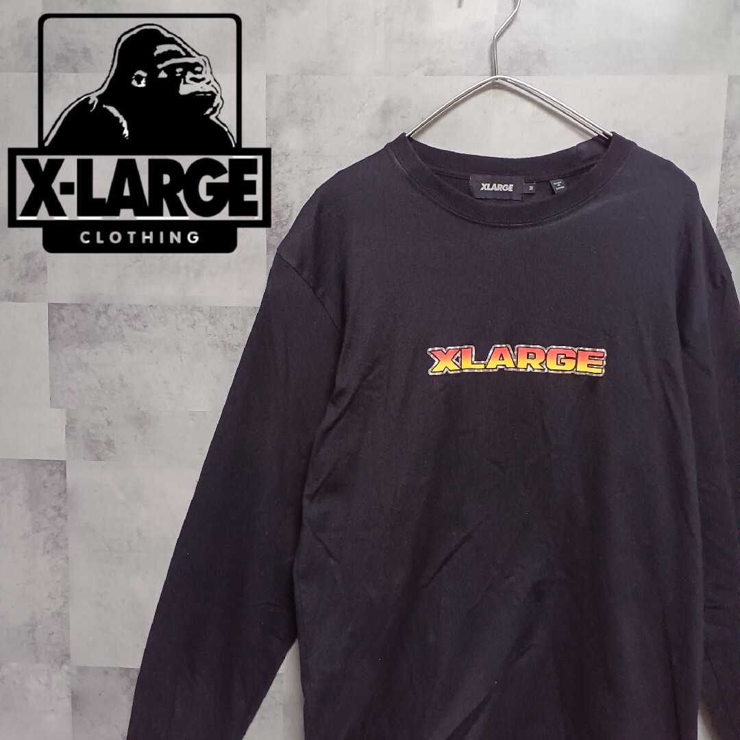 XLARGE(エクストララージ)のXLARGE エクストララージ メンズ ロンT M ブラック ストリート メンズのトップス(Tシャツ/カットソー(七分/長袖))の商品写真