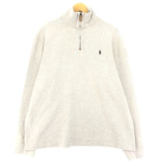 ラルフローレン(Ralph Lauren)の古着 ラルフローレン Ralph Lauren POLO RALPH LAUREN ハーフジップスウェットシャツ トレーナー メンズL /eaa426446(スウェット)