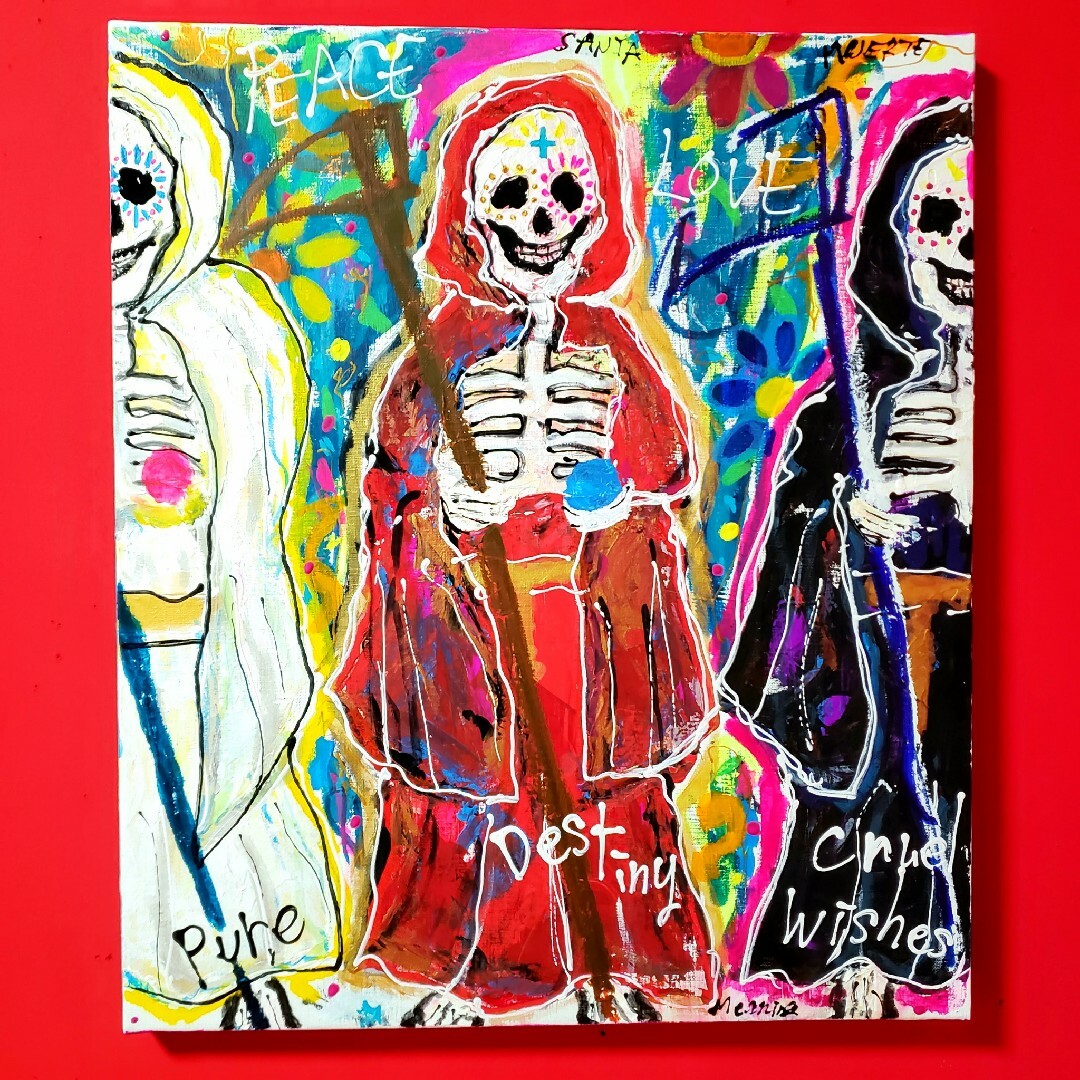 【F10号/SALE】＊SANTA MUERTE（サンタムエルテ エンタメ/ホビーの美術品/アンティーク(絵画/タペストリー)の商品写真