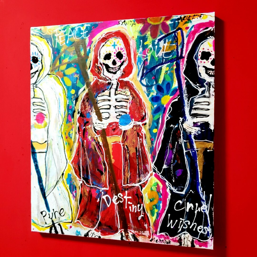 【F10号/SALE】＊SANTA MUERTE（サンタムエルテ エンタメ/ホビーの美術品/アンティーク(絵画/タペストリー)の商品写真