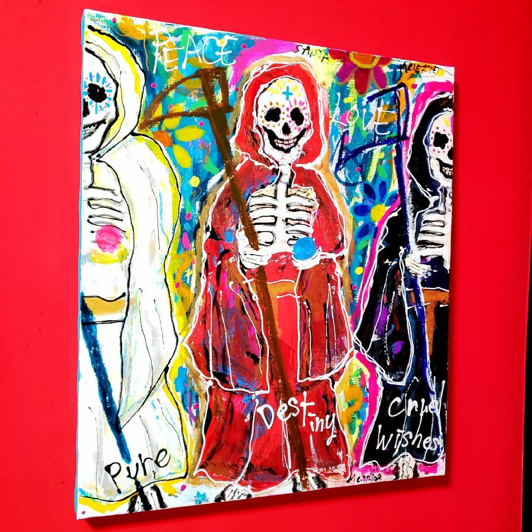 【F10号/SALE】＊SANTA MUERTE（サンタムエルテ エンタメ/ホビーの美術品/アンティーク(絵画/タペストリー)の商品写真