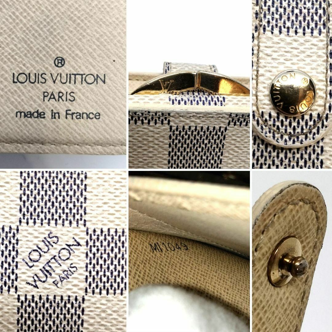 LOUIS VUITTON(ルイヴィトン)のルイヴィトン アズール ダミエ ポルトフォイユ・ヴィエノワ がま口 折り財布 レディースのファッション小物(財布)の商品写真